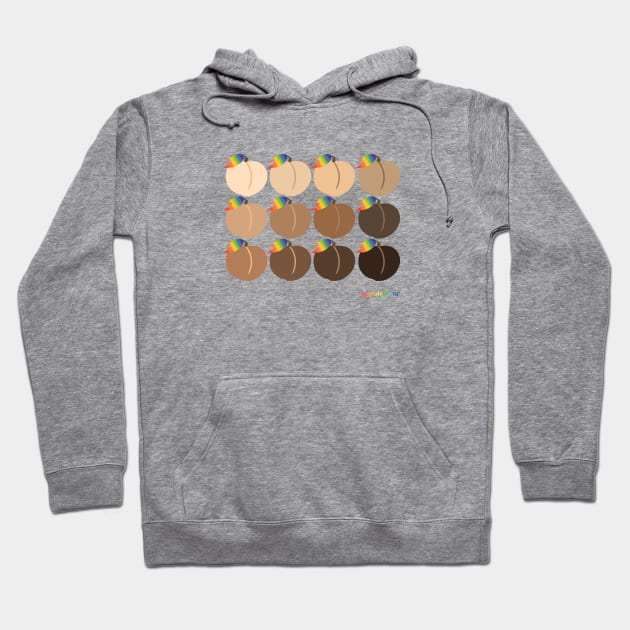 Rainbow Peach Emoji Grid